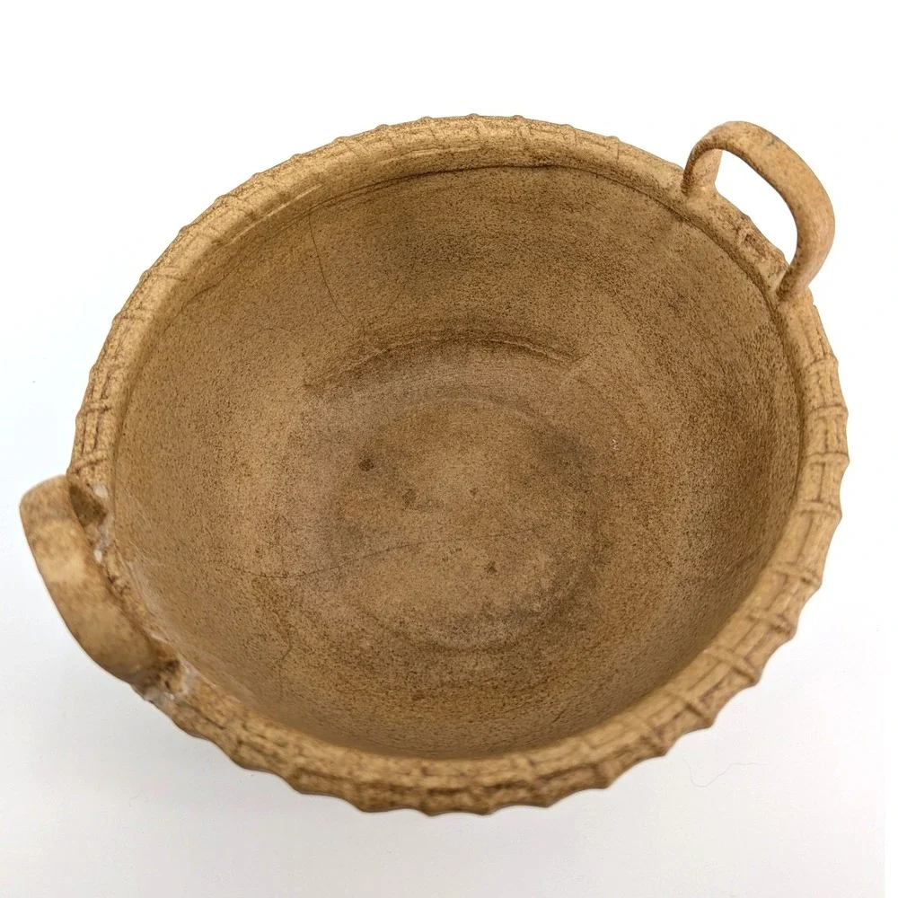 George Davis Bennington Pottery Nantucket Apple Basket Vintage 1985 Stoneware